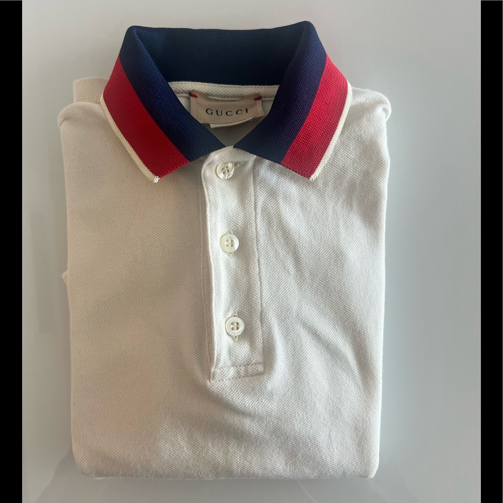 Gucci boys beige polo in size 5!